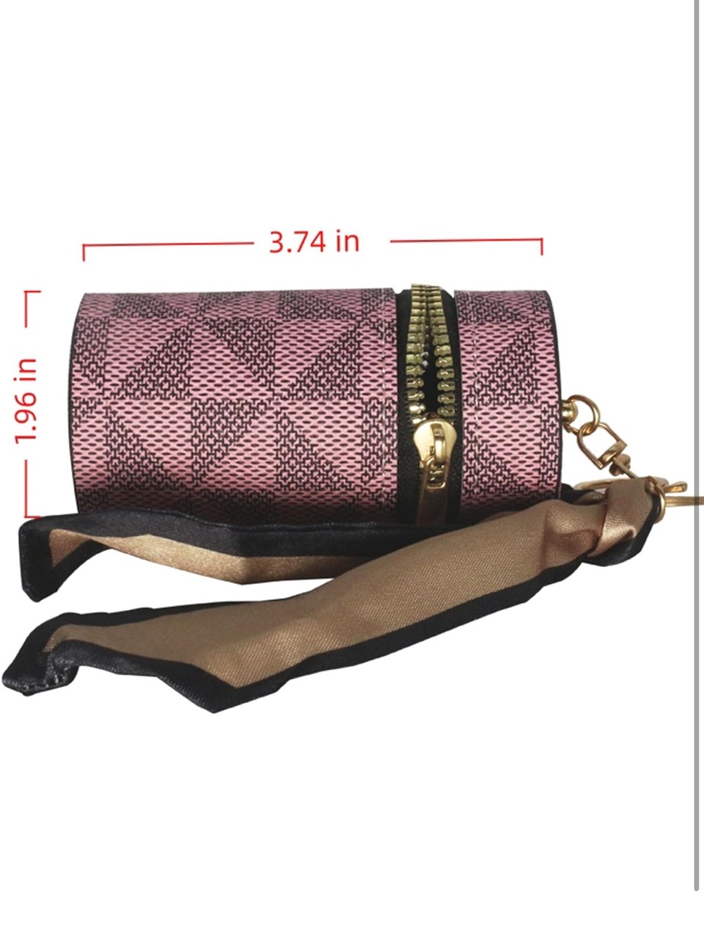 lipstick storage box, pink synthetic leather, with buckle decoration strap, - Picture 3 of 6